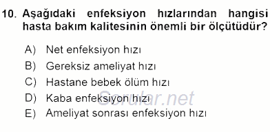 Sağlık Kurumları Yönetimi 1 2016 - 2017 Ara Sınavı 10.Soru