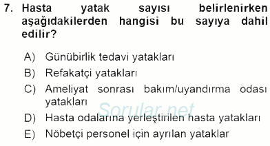 Sağlık Kurumları Yönetimi 1 2016 - 2017 Ara Sınavı 7.Soru