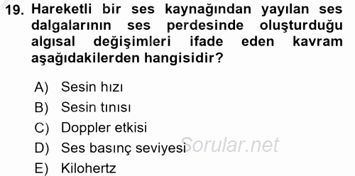Kamera Tekniğine Giriş 2016 - 2017 3 Ders Sınavı 19.Soru