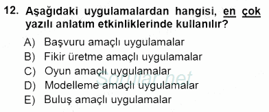 İng. Öğretmenliğinde Öğretim Teknolojileri Ve Materyal Tasarımı 1 2012 - 2013 Dönem Sonu Sınavı 12.Soru