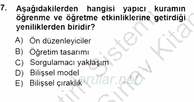 İng. Öğretmenliğinde Öğretim Teknolojileri Ve Materyal Tasarımı 1 2012 - 2013 Dönem Sonu Sınavı 7.Soru