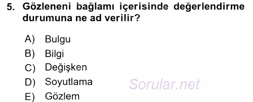 İletişim Araştırmaları 2016 - 2017 Ara Sınavı 5.Soru