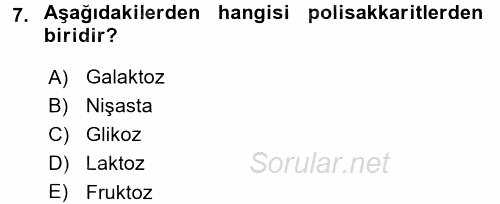 İnsan Beden Yapısı Ve Fizyolojisi 2017 - 2018 Dönem Sonu Sınavı 7.Soru