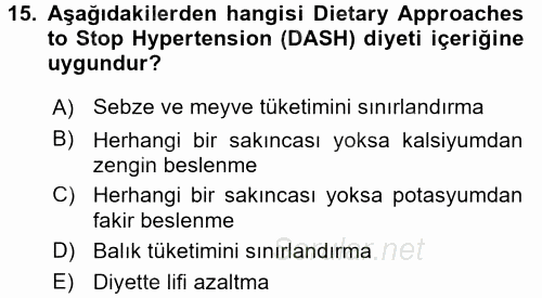 Yaşlılarda Görülebilecek Sorunlar Ve Bakım Hizmetleri 2016 - 2017 Ara Sınavı 15.Soru