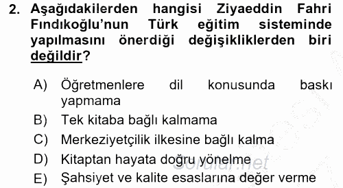 Türk Sosyologları 2016 - 2017 Ara Sınavı 2.Soru