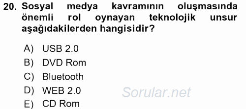 Film ve Video Kültürü 2016 - 2017 Dönem Sonu Sınavı 20.Soru