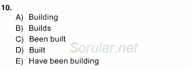 Pedagojik Gramer 2 2013 - 2014 Ara Sınavı 10.Soru