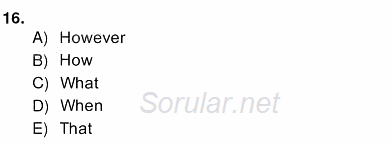 Pedagojik Gramer 2 2013 - 2014 Ara Sınavı 16.Soru