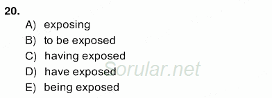 Pedagojik Gramer 2 2013 - 2014 Ara Sınavı 20.Soru
