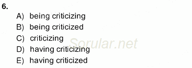 Pedagojik Gramer 2 2013 - 2014 Ara Sınavı 6.Soru