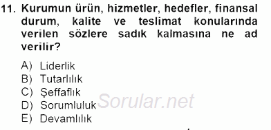 Marka İletişim Kampanyaları 2014 - 2015 Ara Sınavı 11.Soru