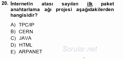 Hareketli Görüntünün Tarihi 2014 - 2015 Tek Ders Sınavı 20.Soru