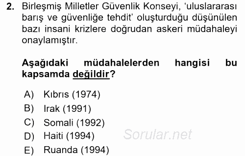 İnsan Hakları ve Demokratikleşme Süreci 2015 - 2016 Dönem Sonu Sınavı 2.Soru