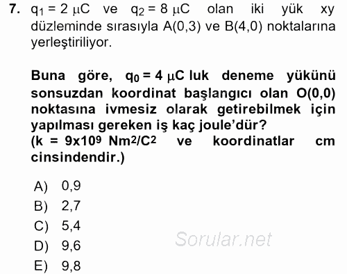 Teknolojinin Bilimsel İlkeleri 2 2016 - 2017 Ara Sınavı 7.Soru