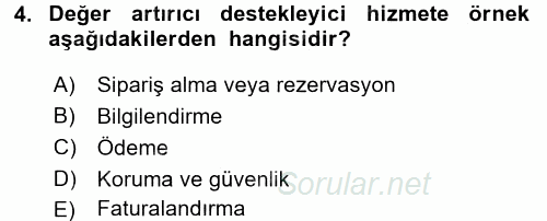 Hizmet Tasarımı 2017 - 2018 Ara Sınavı 4.Soru