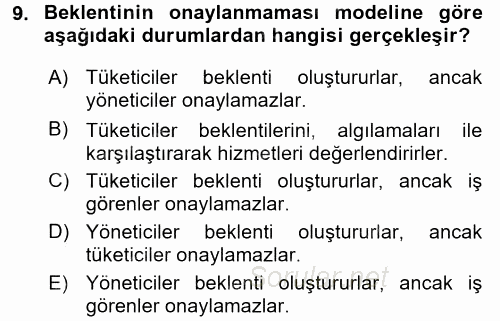Hizmet Tasarımı 2017 - 2018 Ara Sınavı 9.Soru