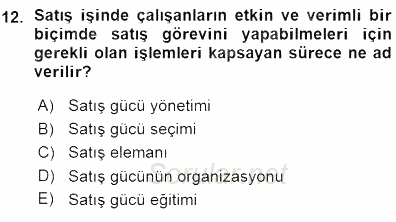 Spor Tesisi İşletmeciliği ve Saha Malzeme Bilgisi 2015 - 2016 Ara Sınavı 12.Soru