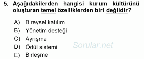 Halkla İlişkiler Uygulamaları ve Örnek Olaylar 2015 - 2016 Dönem Sonu Sınavı 5.Soru