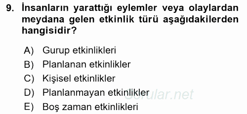 Halkla İlişkiler Uygulamaları ve Örnek Olaylar 2015 - 2016 Dönem Sonu Sınavı 9.Soru