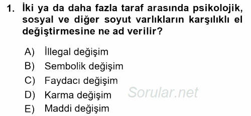 Pazarlama Yönetimi 2017 - 2018 Dönem Sonu Sınavı 1.Soru