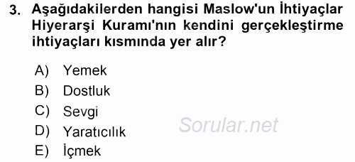 Pazarlama Yönetimi 2017 - 2018 Dönem Sonu Sınavı 3.Soru