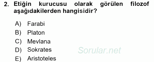 Medya ve Etik 2015 - 2016 Tek Ders Sınavı 2.Soru