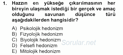 Tüketim Bilinci ve Bilinçli Tüketici 2012 - 2013 Ara Sınavı 1.Soru