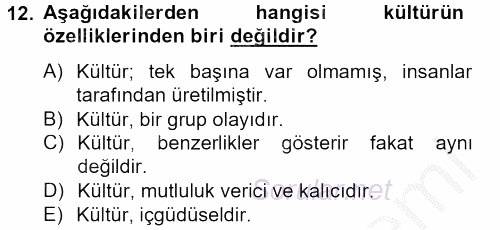 Tüketim Bilinci ve Bilinçli Tüketici 2012 - 2013 Ara Sınavı 12.Soru