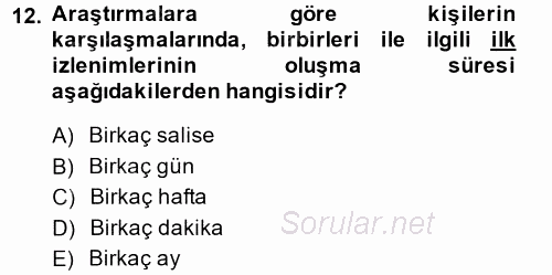 Giysi Seçimi 2014 - 2015 Ara Sınavı 12.Soru