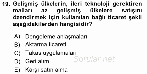 Finansal Yönetim 1 2017 - 2018 Dönem Sonu Sınavı 19.Soru