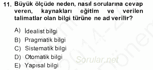 Çağrı Merkezi Yönetimi 2 2014 - 2015 Dönem Sonu Sınavı 11.Soru