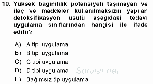 Sosyal Hizmet Kuruluşları 2017 - 2018 Dönem Sonu Sınavı 10.Soru