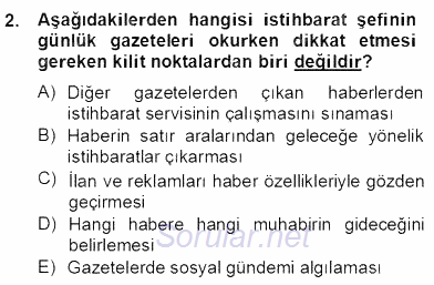 Haber Toplama Teknikleri 2012 - 2013 Dönem Sonu Sınavı 2.Soru