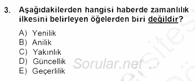 Haber Toplama Teknikleri 2012 - 2013 Dönem Sonu Sınavı 3.Soru