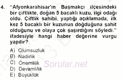 Haber Toplama Teknikleri 2012 - 2013 Dönem Sonu Sınavı 4.Soru