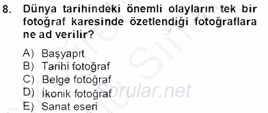 Haber Toplama Teknikleri 2012 - 2013 Dönem Sonu Sınavı 8.Soru