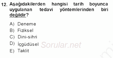 Veteriner Hizmetleri Mevzuatı ve Etik 2013 - 2014 Dönem Sonu Sınavı 12.Soru