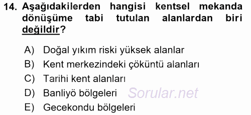 Toplumsal Yaşamda Aile 2017 - 2018 Dönem Sonu Sınavı 14.Soru