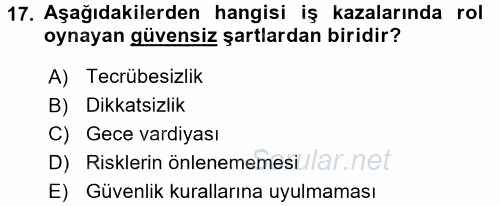 İnsan Kaynakları Yönetimi 2015 - 2016 Dönem Sonu Sınavı 17.Soru