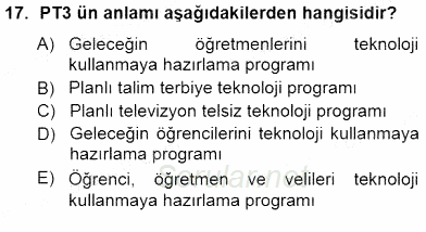Okulöncesinde Öğretim Teknolojileri Ve Materyal Tasarımı 2012 - 2013 Dönem Sonu Sınavı 17.Soru