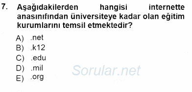 Okulöncesinde Öğretim Teknolojileri Ve Materyal Tasarımı 2012 - 2013 Dönem Sonu Sınavı 7.Soru