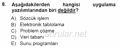 Okulöncesinde Öğretim Teknolojileri Ve Materyal Tasarımı 2012 - 2013 Dönem Sonu Sınavı 8.Soru