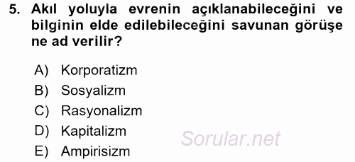 Kamu Yönetimi 2015 - 2016 Dönem Sonu Sınavı 5.Soru