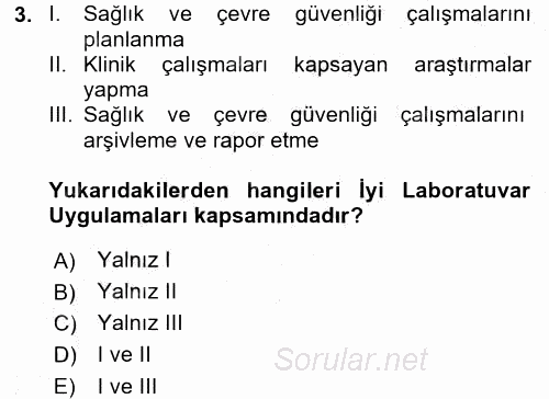 Temel İlaç Bilgisi Ve Akılcı İlaç Kullanımı 2016 - 2017 Ara Sınavı 3.Soru