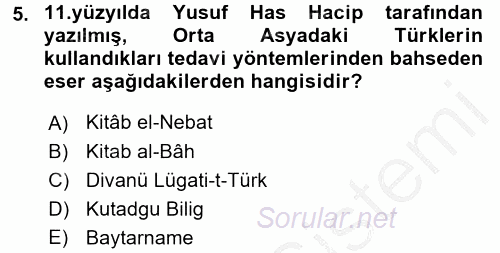 Temel İlaç Bilgisi Ve Akılcı İlaç Kullanımı 2016 - 2017 Ara Sınavı 5.Soru