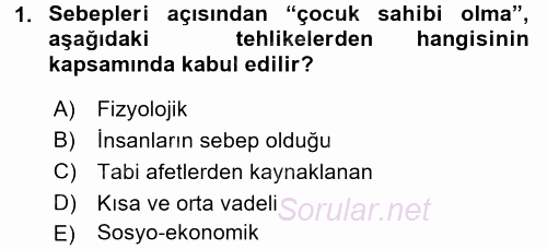 Sosyal Politika 2 2015 - 2016 Ara Sınavı 1.Soru