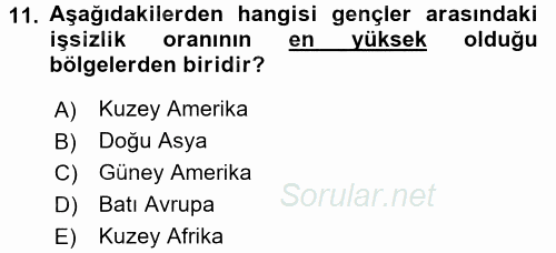 Sosyal Politika 2 2015 - 2016 Ara Sınavı 11.Soru