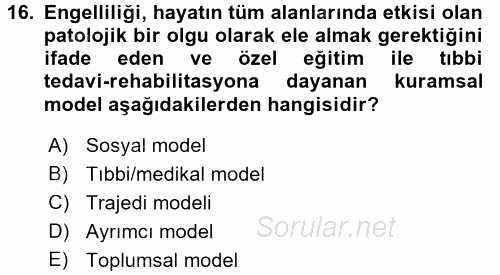 Sosyal Politika 2 2015 - 2016 Ara Sınavı 16.Soru