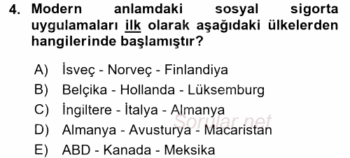 Sosyal Politika 2 2015 - 2016 Ara Sınavı 4.Soru