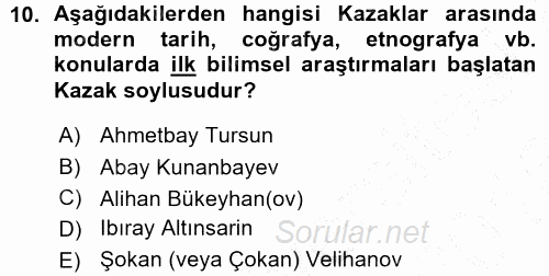 Çağdaş Türk Edebiyatları 1 2015 - 2016 Ara Sınavı 10.Soru